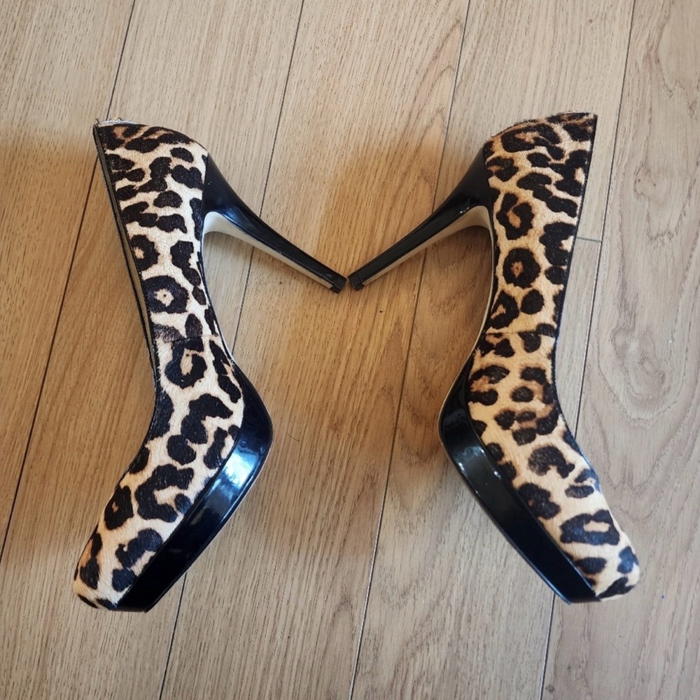 MICHAEL Michael Kors Leopard Print Platform Heels